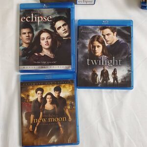 Twilight Saga Blu-ray Lot (Twilight, New Moon, Eclipse) Kristen Stewart Robert P